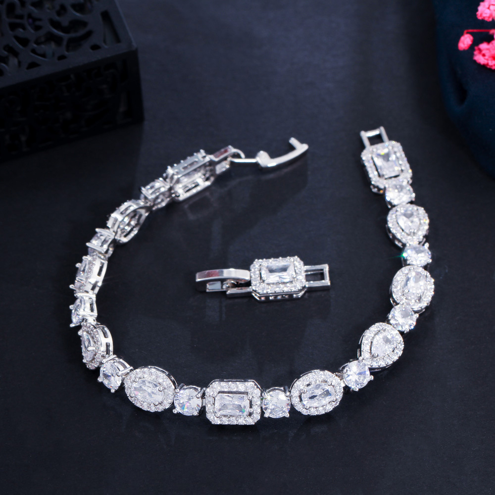 Water-Drop Zircon Tennis Bracelet