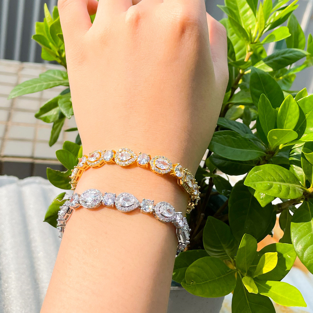 Water-Drop Zircon Tennis Bracelet
