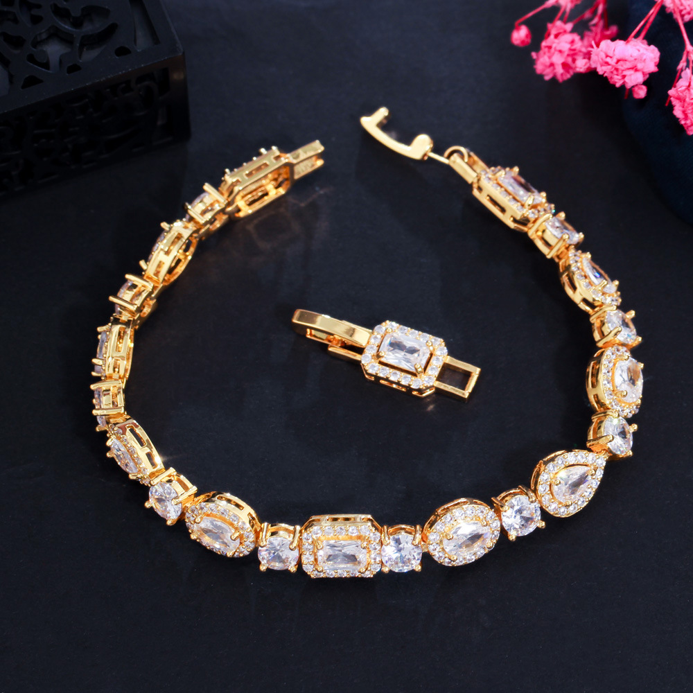 Water-Drop Zircon Tennis Bracelet