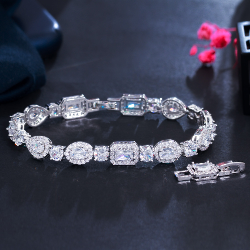 Water-Drop Zircon Tennis Bracelet