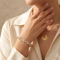 Sunburst Necklace + Water-Drop Tennis Bracelet Set
