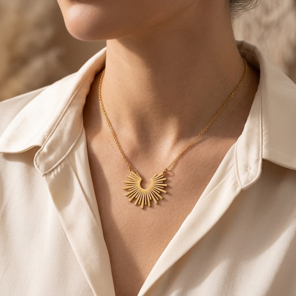 Sunburst Pendant Necklace