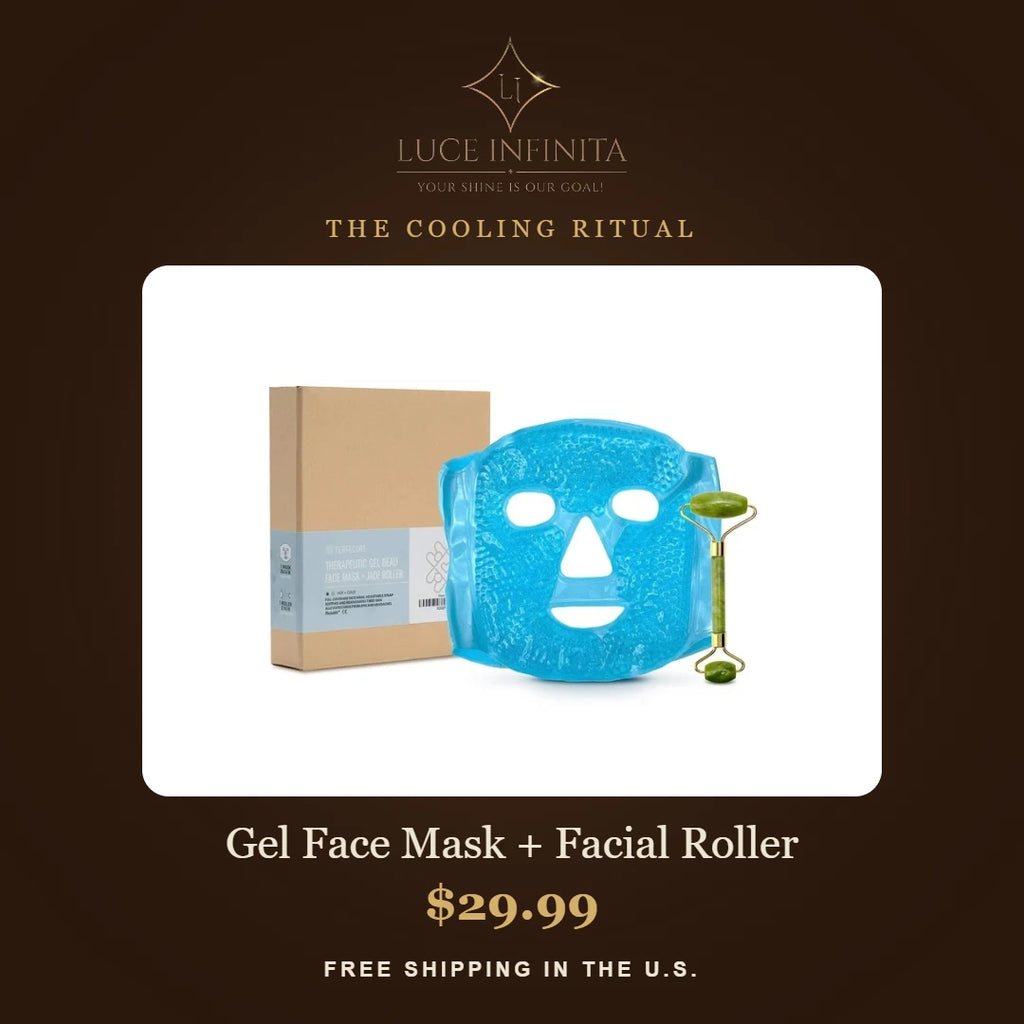 Cooling Gel Face Mask & Facial Roller Set