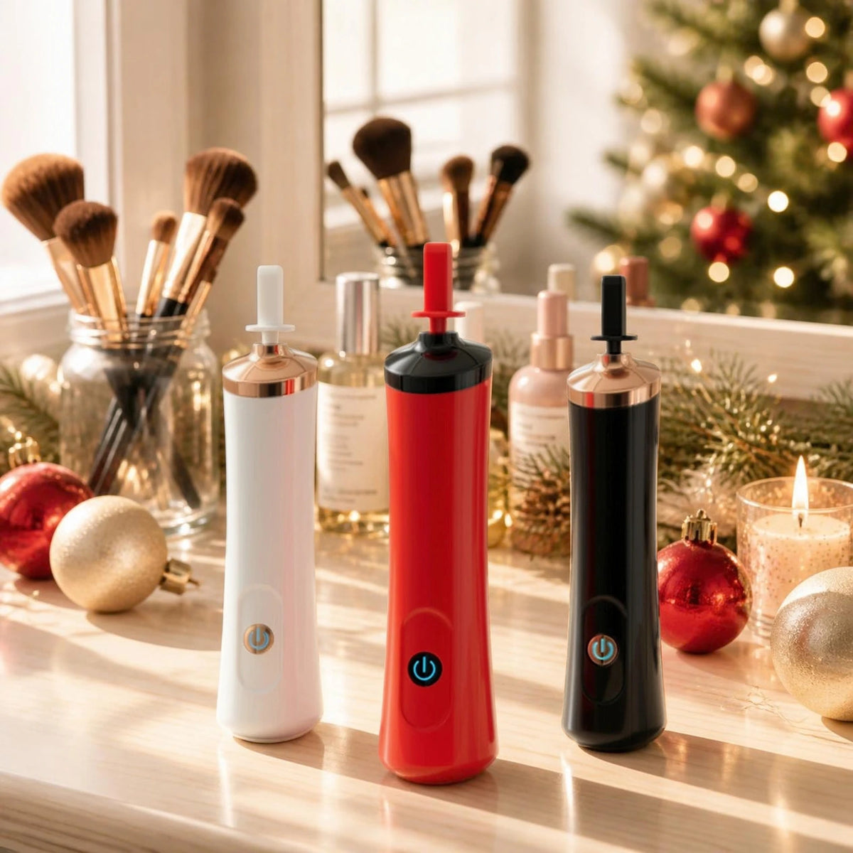 Electric Makeup Brush Cleaner & Dryer – Spins Clean in Seconds