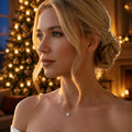 Floating Moissanite Solitaire Necklace