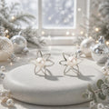 Floral Simulated Pearl Stud Earrings
