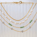 Pearl Cascade Necklace - 18K Gold-Plated Stainless Steel