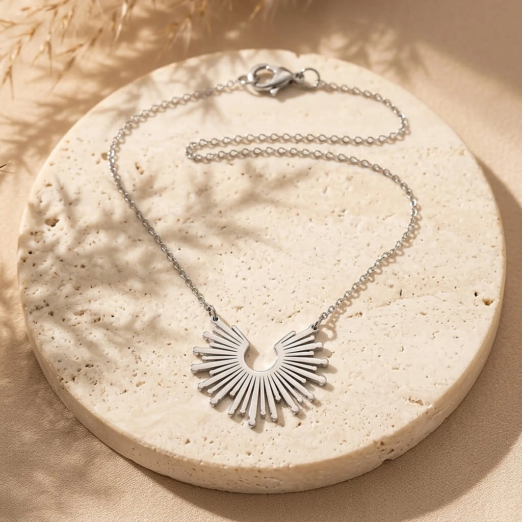The Sparkle Trio - Stud Earrings + Tennis Bracelet + Sunburst Necklace